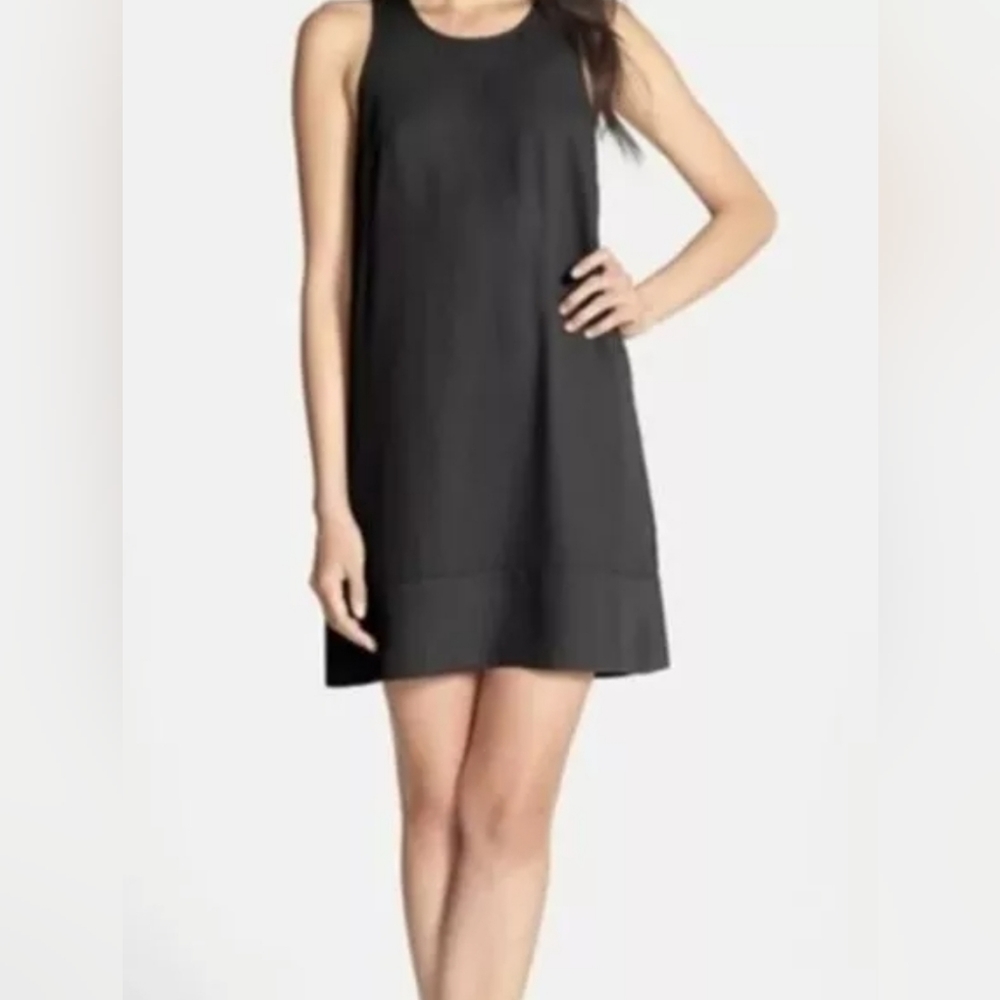 Leith Black Racerback Tank Shift Dress Sz M